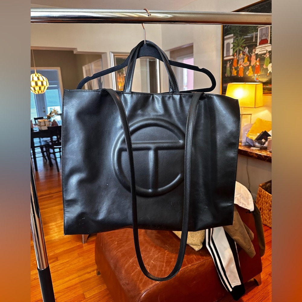 Telfar Large Black Shopping Bag